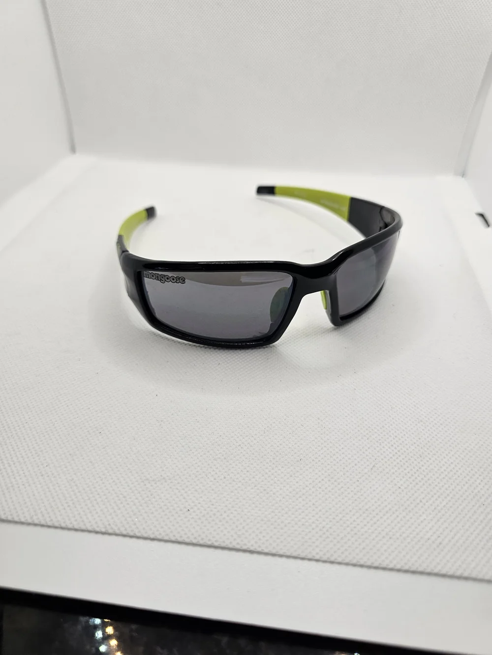 Men's Black and Lime Green Sport Sunglasses - Polarized Lens